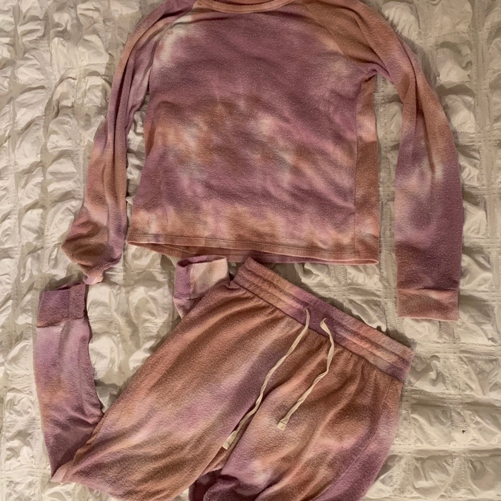 BP tie dye jersey knit loungewear set